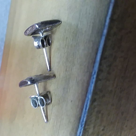 Sterling Silver Greek Design Earrings - Picture 4 of 5